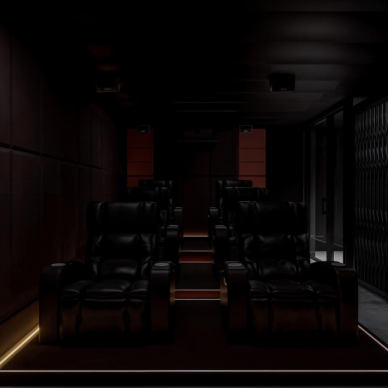 Sistema de sonido envolvente en sala de cine